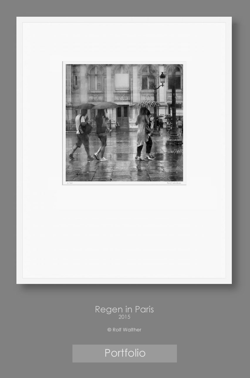 Regen in Paris, Fine Art Foto